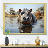 Hippopotamus Rivers Behemoth - Hippopotamus Large Canvas Wall Art