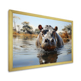 Hippopotamus Rivers Behemoth - Hippopotamus Large Canvas Wall Art