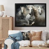 White Beige Horse Equine Harmony - Horse Wall Decor