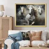 White Beige Horse Equine Harmony - Horse Wall Decor