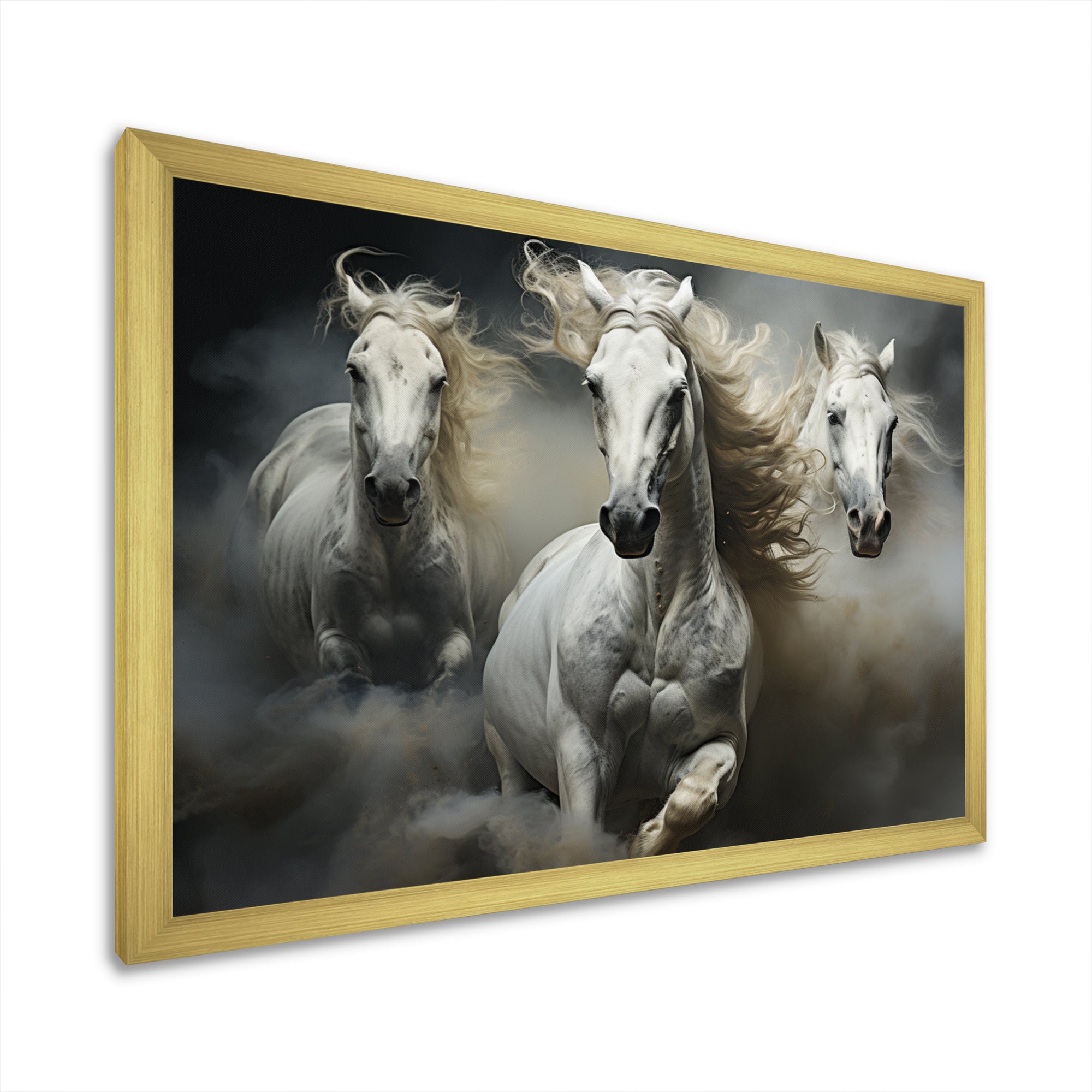 White Beige Horse Equine Harmony - Horse Wall Decor