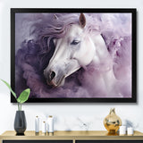 Purple White Horse Ethereal Essence - Horse Wall Art Prints