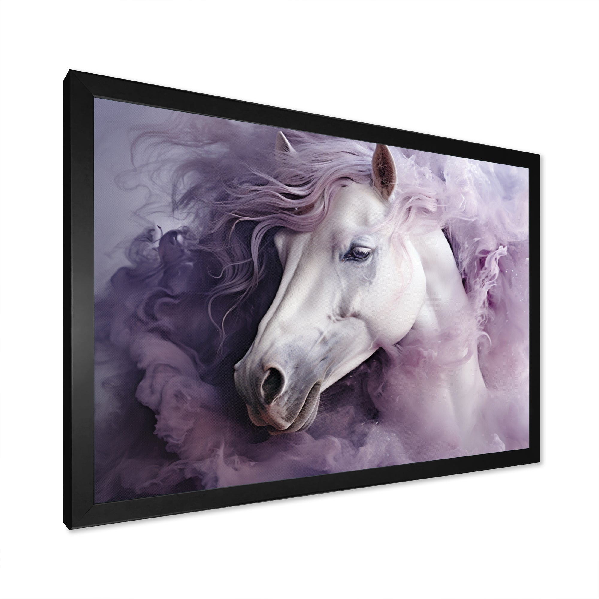 Purple White Horse Ethereal Essence - Horse Wall Art Prints