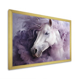 Purple White Horse Ethereal Essence - Horse Wall Art Prints