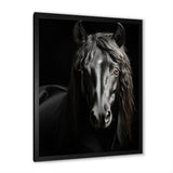 Black White Horse Portrait Vibrant - Horse Wall Decor