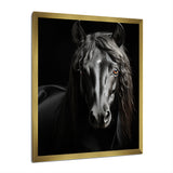 Black White Horse Portrait Vibrant - Horse Wall Decor