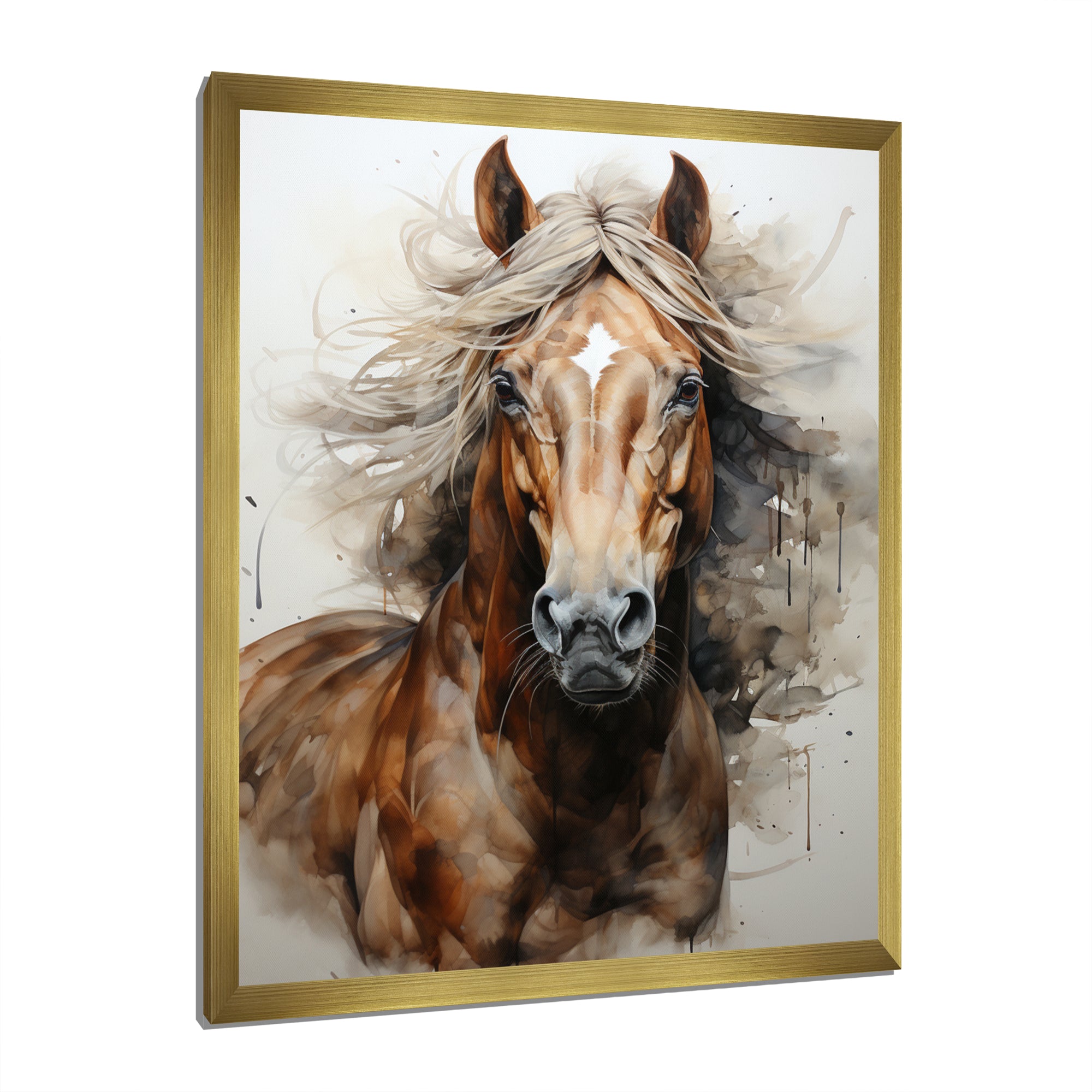 Brown Beige Horse Spirit Of Equus - Brown Horse Wall Art