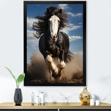 Black White Horse Stallions Strength - Horse Home Decor Art