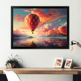 Peach Hot Air Ballon Atmospheric I - Hot Air Balloon Canvas Wall Art