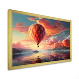 Peach Hot Air Ballon Atmospheric I - Hot Air Balloon Canvas Wall Art