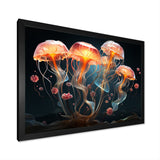 Jellyfish Luminescent Beauty Geometric - Peach Jellyfish Wall Art