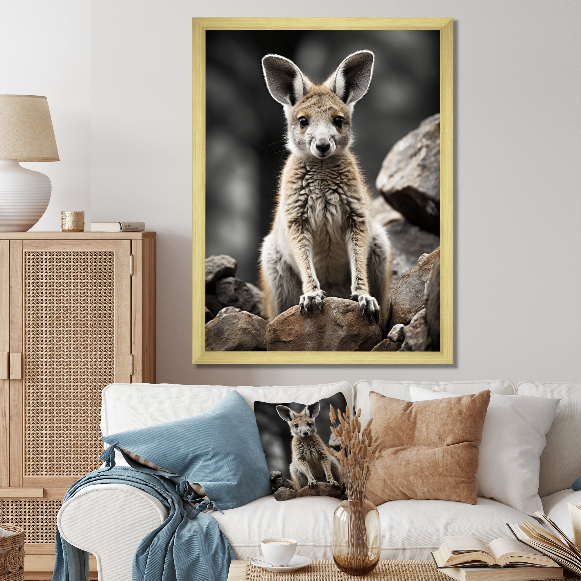 Kangaroo Bound - Kangaroo Home Decor Art