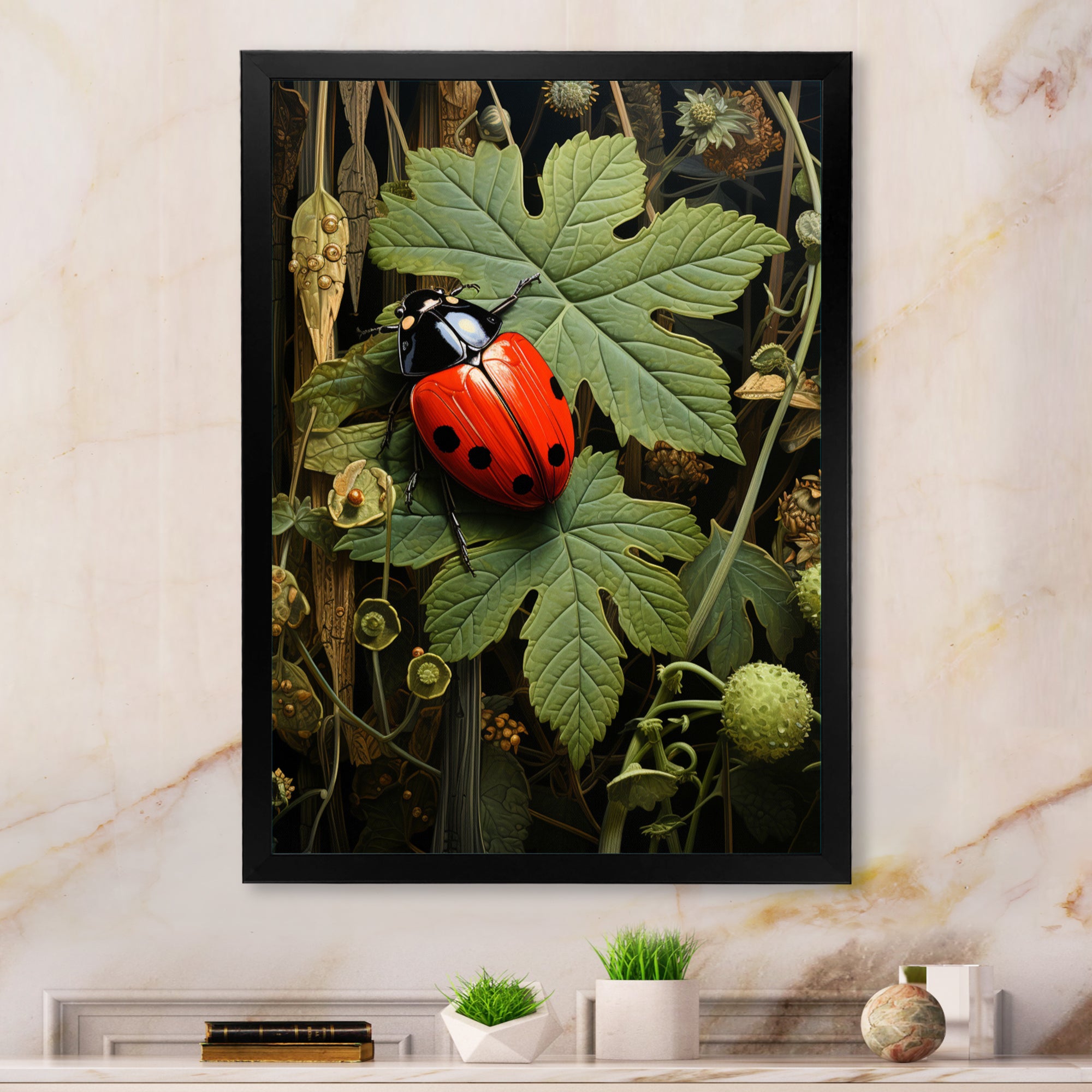 Ladybug Ladybugs Leisure - Red Ladybug Wall Art