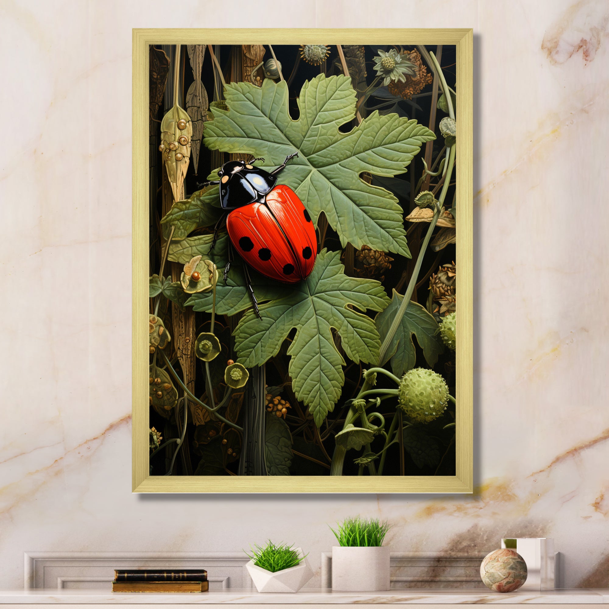Ladybug Ladybugs Leisure - Red Ladybug Wall Art