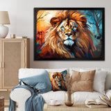 Lion Contemporary Pride Contemporary - Lion Large Canvas Wall Art