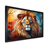 Lion Contemporary Pride Contemporary - Lion Large Canvas Wall Art