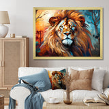 Lion Contemporary Pride Contemporary - Lion Large Canvas Wall Art
