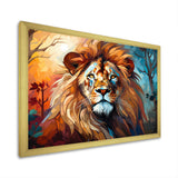 Lion Contemporary Pride Contemporary - Lion Large Canvas Wall Art
