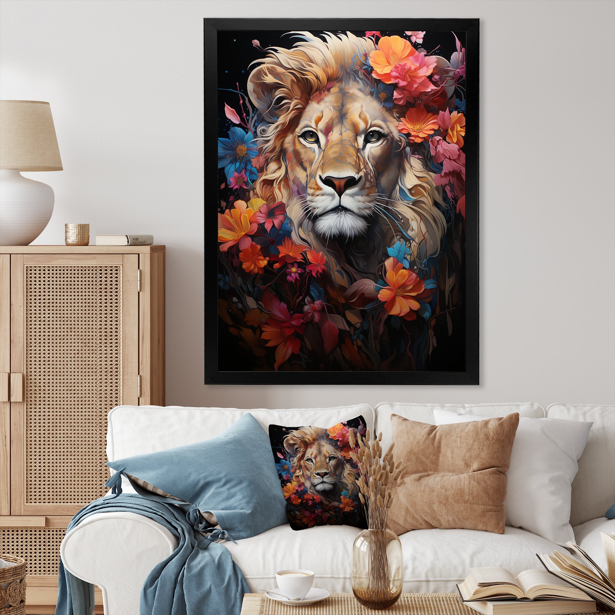 Lion Mystical Domain Fantasy - Lion Canvas Wall Art