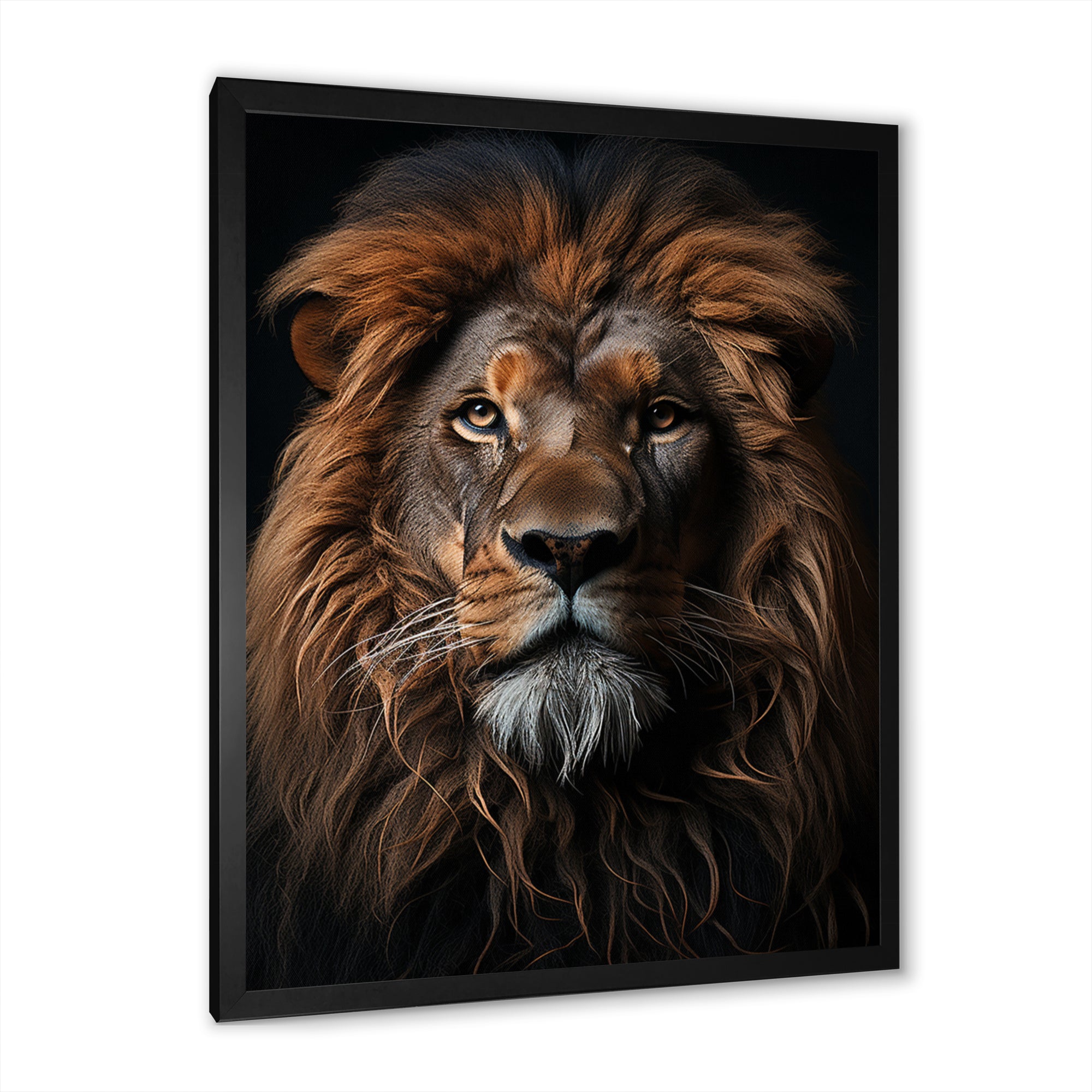 Lion Regal King Portrait - Brown Lion Wall Art