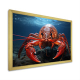 Coral Teal Lobster Grace - Coral Lobster Wall Art