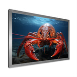 Coral Teal Lobster Grace - Coral Lobster Wall Art