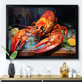 Red Lobster Meal - Lobster Large Canvas Wall Art