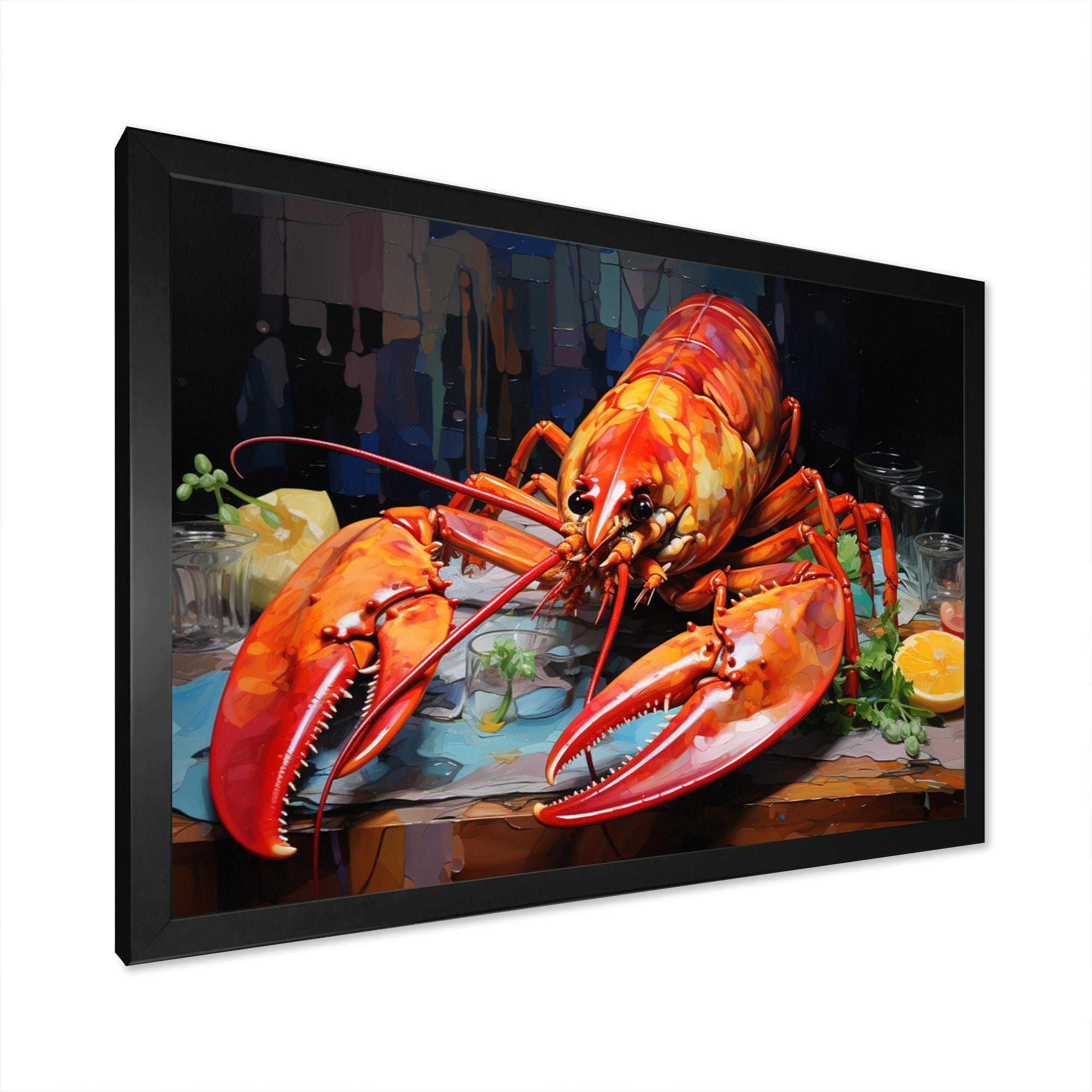 Red Lobster Meal - Lobster Large Canvas Wall Art