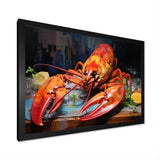 Red Lobster Meal - Lobster Large Canvas Wall Art
