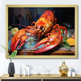 Red Lobster Meal - Lobster Large Canvas Wall Art