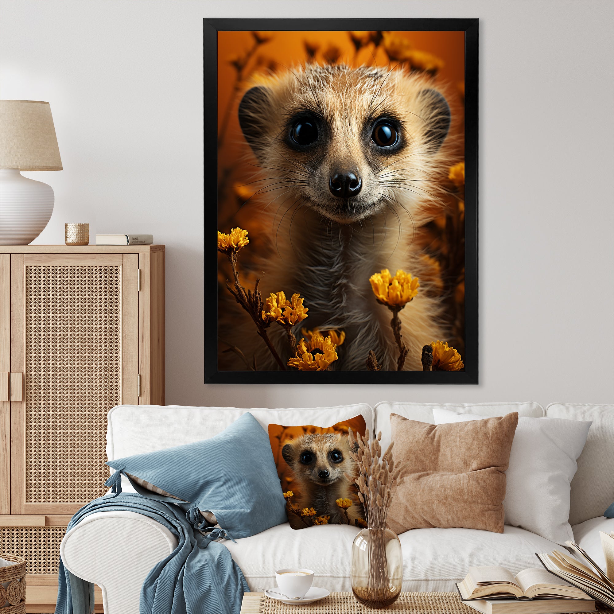 Orange Brown Meercat Animal - Meercat Wall Art Prints