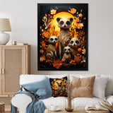 Orange Black Meercat Community Papercut - Orange Meercat Wall Art