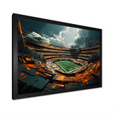 Green Football Abstract Stadium - Football Canvas Wall Art