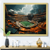 Green Football Abstract Stadium - Football Canvas Wall Art