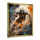 Grey Football Fragmented Plays - Football Canvas Wall Art
