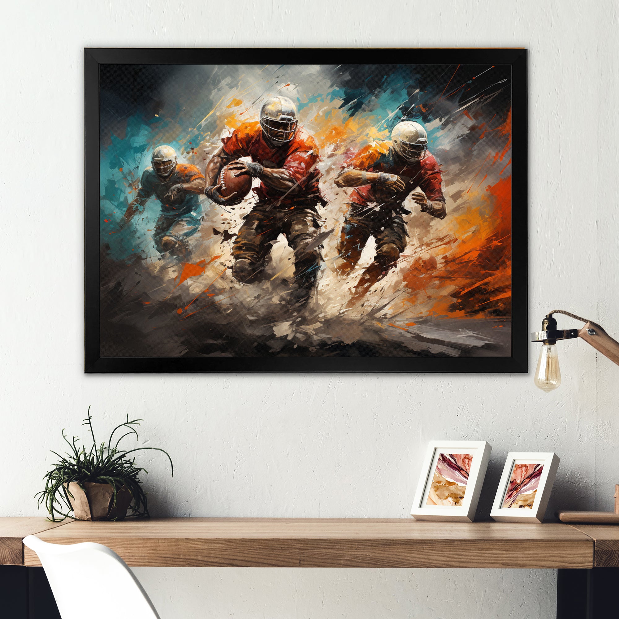 Orange Football Game Day - Football Canvas Wall Art