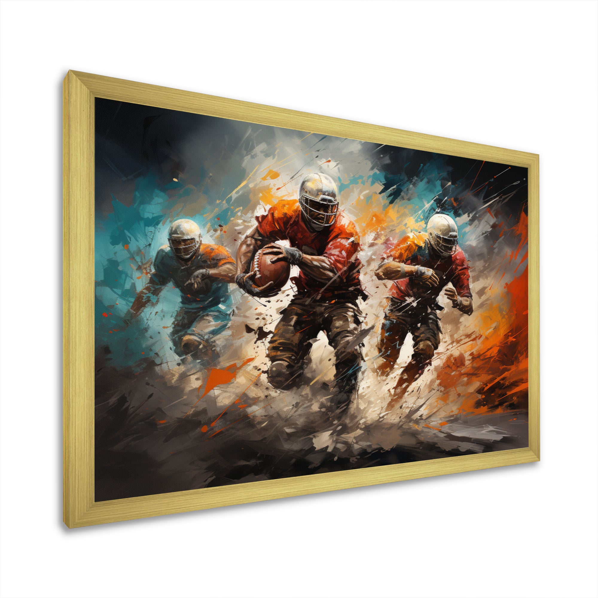 Orange Football Game Day - Football Canvas Wall Art