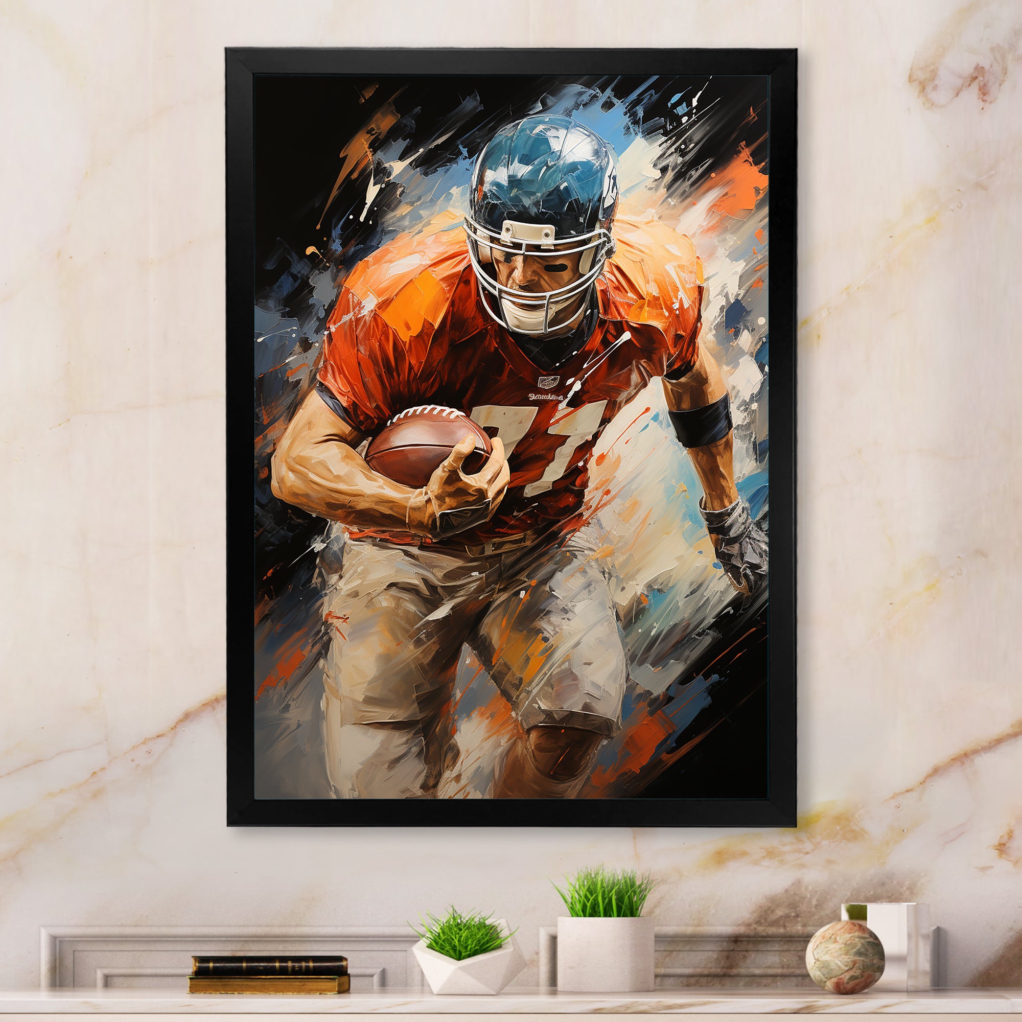Football Gridiron Rhythms I - Football Canvas Wall Art