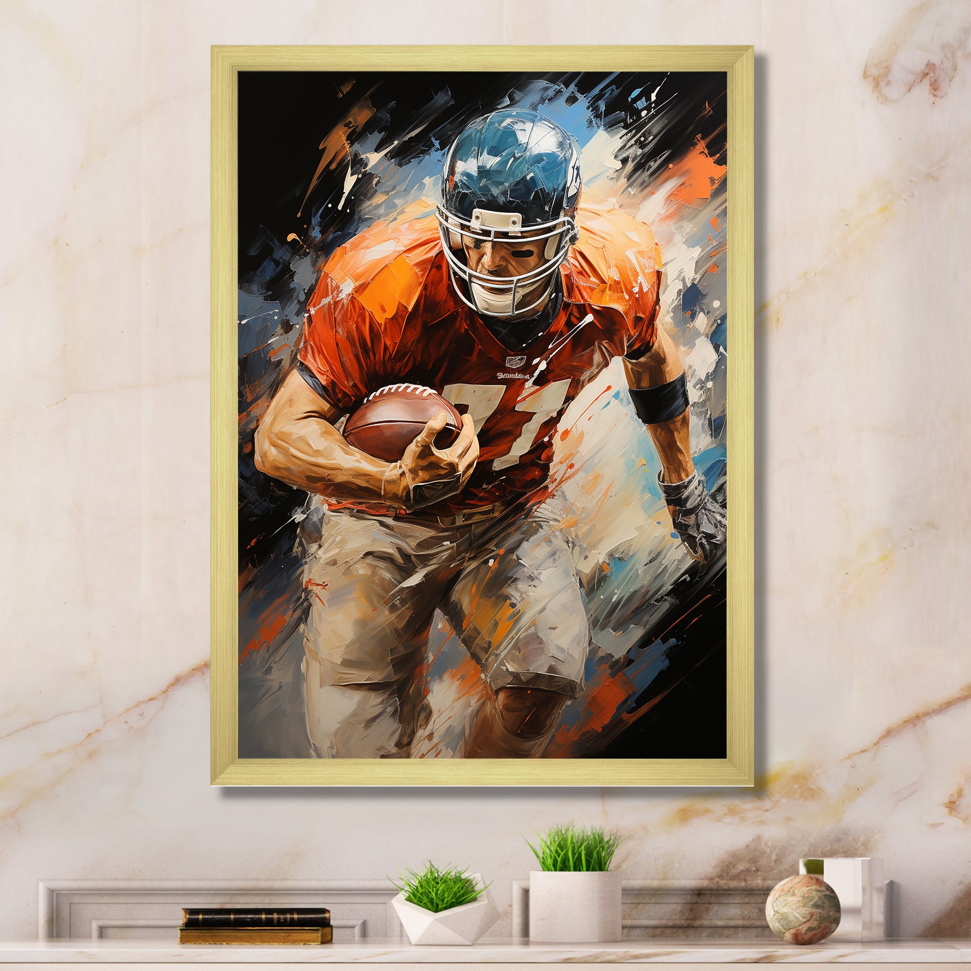 Football Gridiron Rhythms I - Football Canvas Wall Art