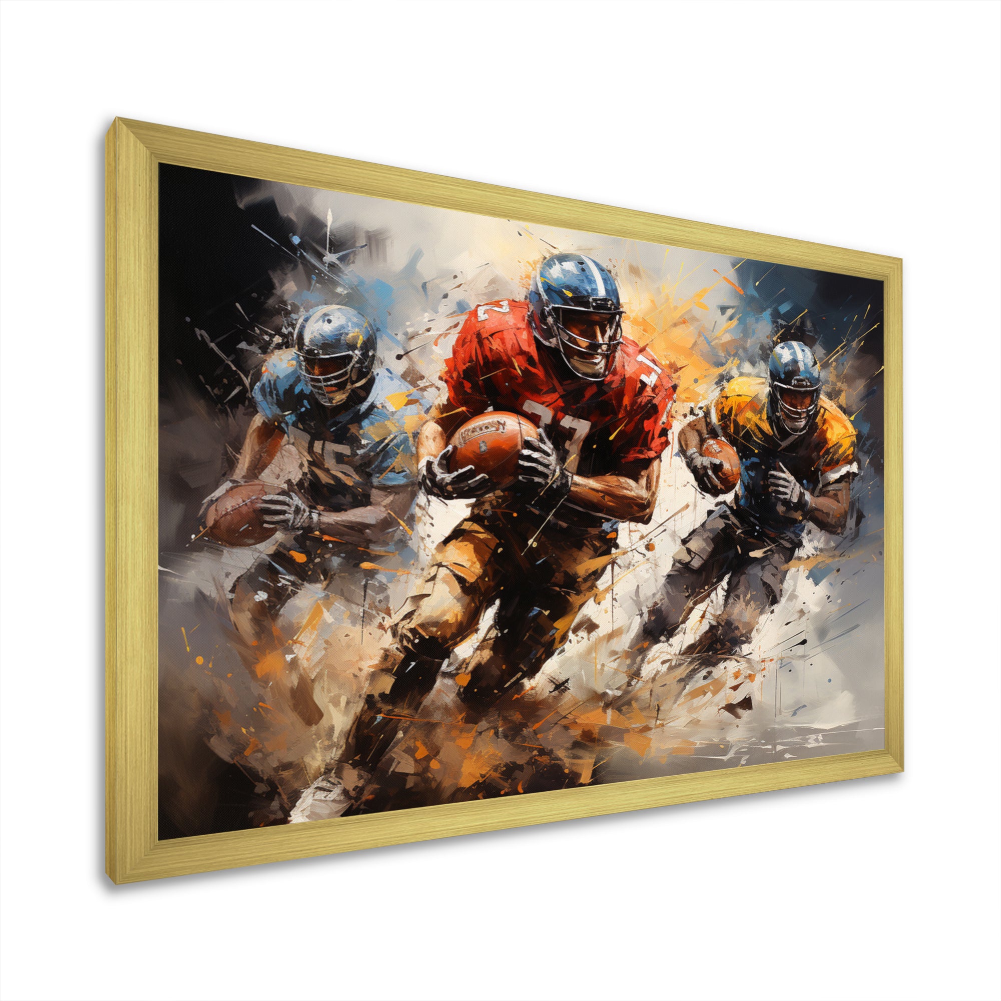 Football Gridiron Symphony I - Football Canvas Wall Art