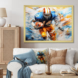 Football Rhythmic Momentum I - Football Canvas Wall Art
