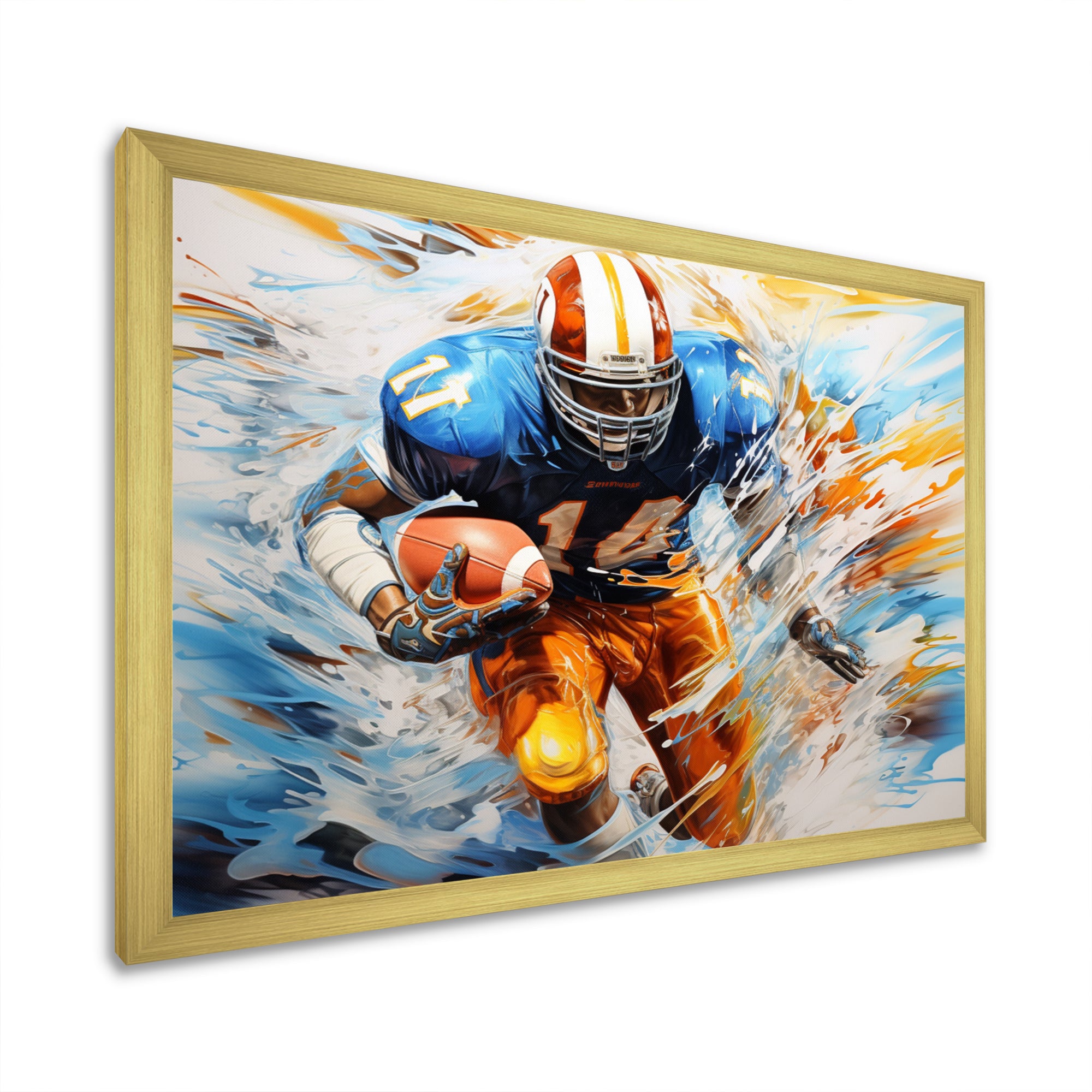 Football Rhythmic Momentum I - Football Canvas Wall Art