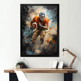 Football Turbulent Touchdowns - Football Canvas Wall Art