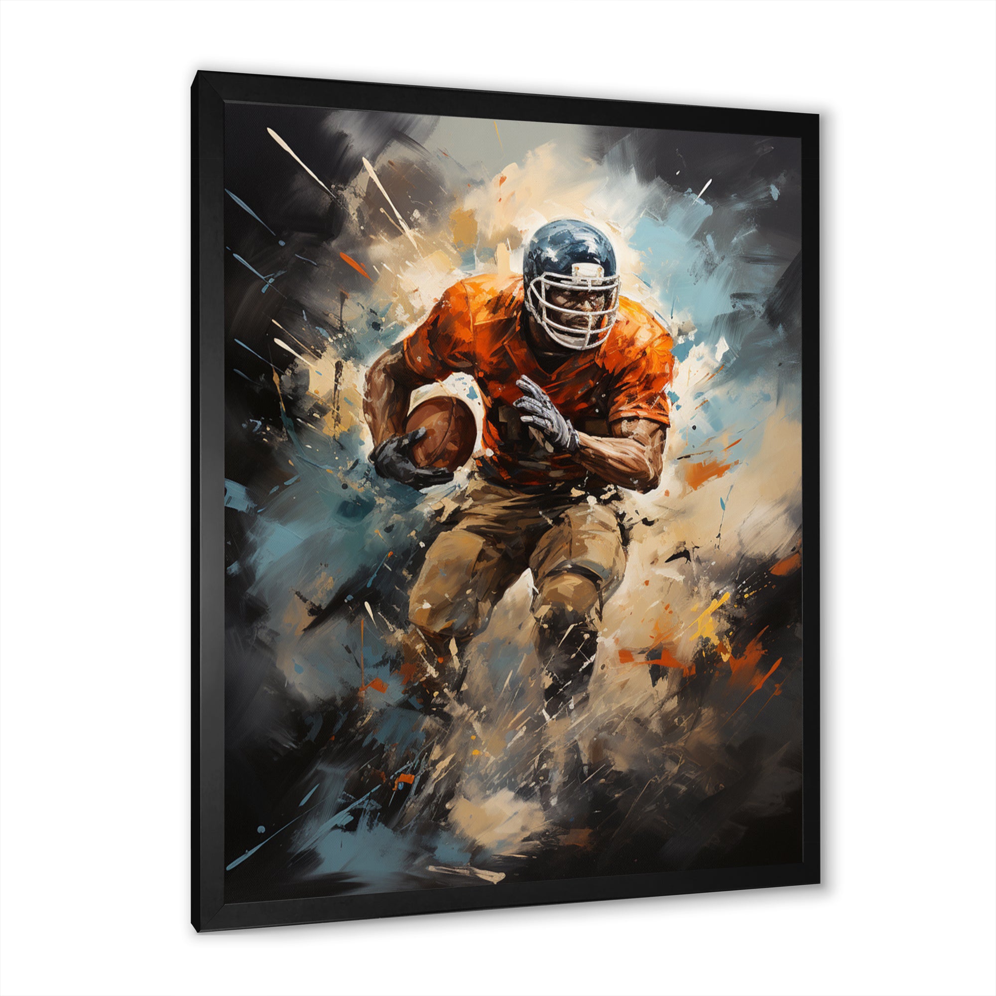 Football Turbulent Touchdowns - Football Canvas Wall Art
