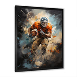Football Turbulent Touchdowns - Football Canvas Wall Art
