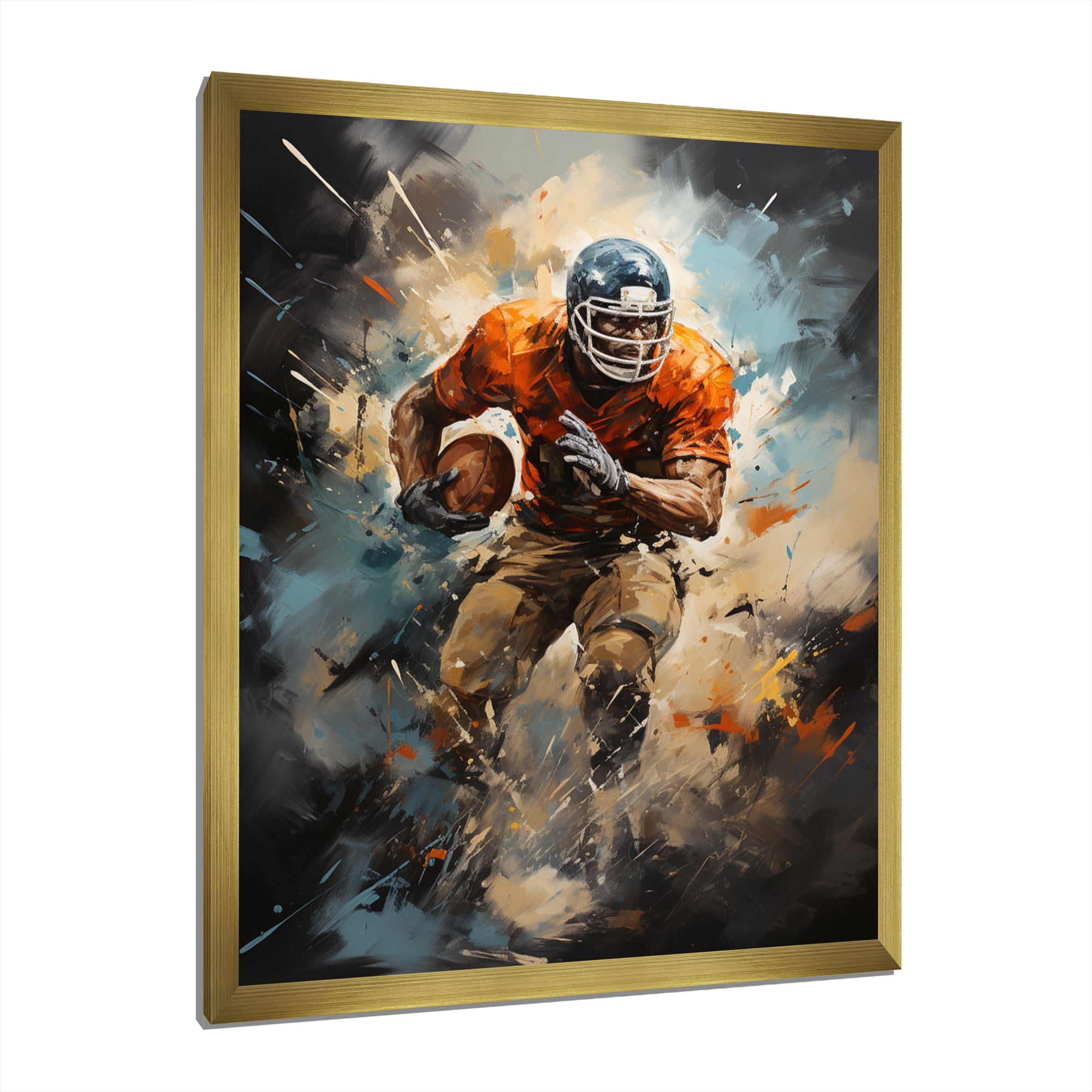 Football Turbulent Touchdowns - Football Canvas Wall Art