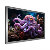 Purple Octopus Mystical Encounter - Purple Octopus Wall Art
