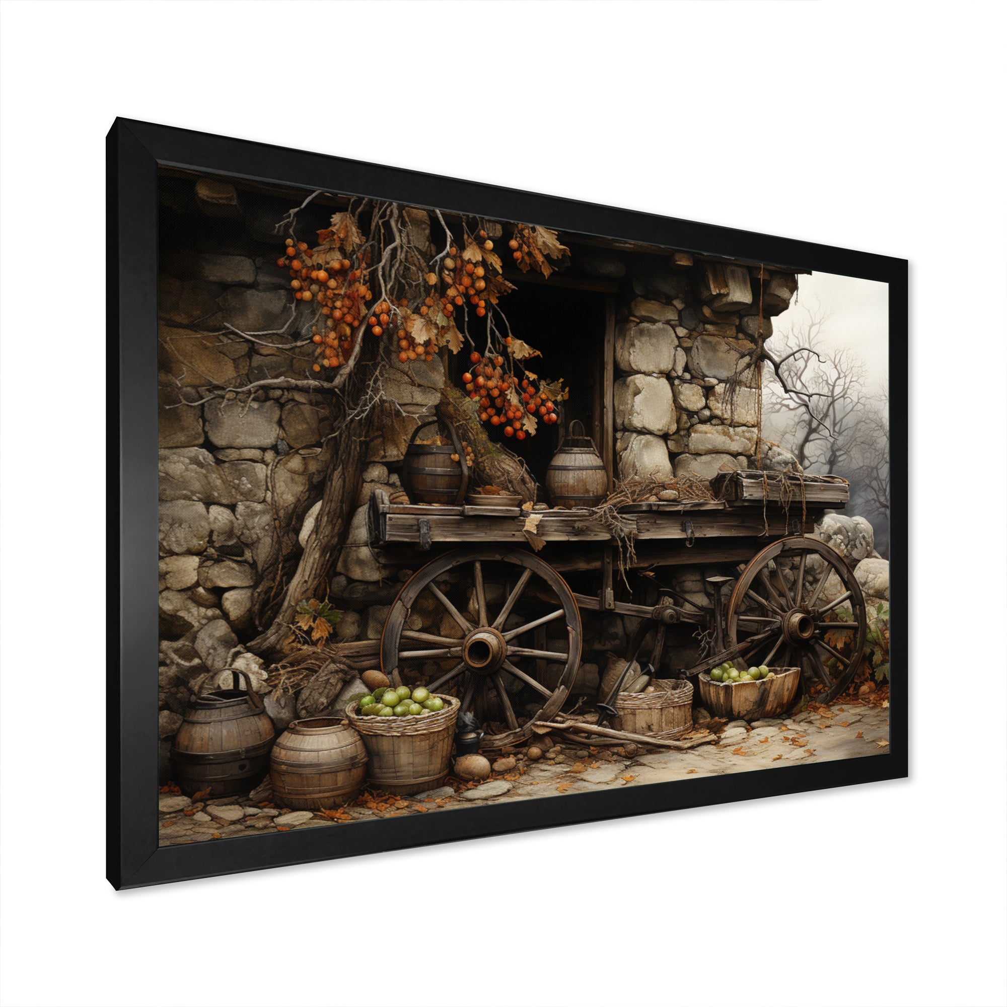 Old Cart  Chronicles - Old American Cart Canvas Wall Art