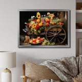 Old Cart  Harvest - Old American Cart Canvas Wall Art