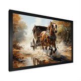 Old Cart  In Motion I - Old American Cart Canvas Wall Art